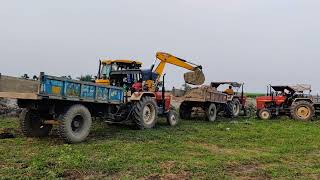 Swaraj 855 5Tractor and JCB matikata trending video 🚜🚜 [upl. by Adnolor]