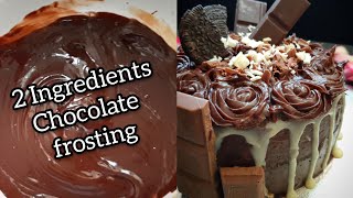 Chocolate Ganache Recipe 2 Ingredients Chocolate Frosting How to make perfect frosting at home [upl. by Aible]