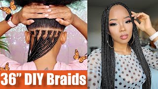 How To Easy Box Braids For Beginners On Natural Hair by Karrill DaDiva [upl. by Ellerret]