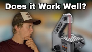 60 Belt Sander Full Review is it Worth it Harbor Freight 1x30 Grinder [upl. by Inimod824]