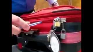 How to Open zippered luggage bag Easy Tick Open a Bag [upl. by Keri]