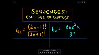 Sequences  Examples showing convergence or divergence [upl. by Yllen]