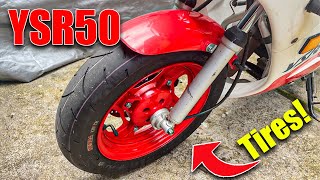 Yamaha YSR50 NEW TIRES [upl. by Azial]