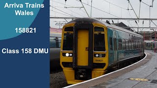 Arriva Trains Wales 158821 Class 158 DMU [upl. by Juanne]