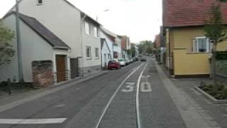 Fahrt der RheinHardtBahn durch Ellerstadt bei Bad Dürkheim [upl. by Ahsehyt]