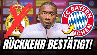 MEIN GOTT DIE RÜCKKEHR VON ALABA IST BESTÄTIGT LETZTE NACHRICHTEN VOM FC BAYERN MÜNCHEN HEUTE [upl. by Eannej]