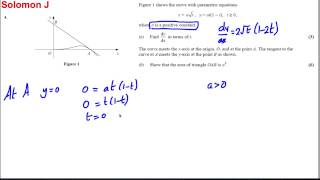 Parametric Equations Exam Style Question 3 [upl. by Sweet]