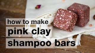 How to Make DIY Pink Clay Mosaic Shampoo Bars [upl. by Nilyad]