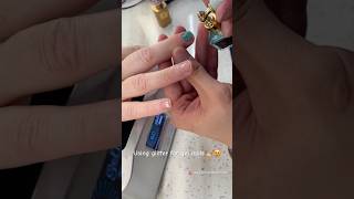 Using glitter nail spary for gel nails 💅😍 nails nailart glitternails naildesign nailinspo [upl. by Kragh181]