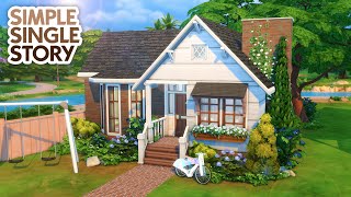 Simple OneStory Family Home  The Sims 4 Speed Build [upl. by Recnal]