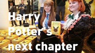 Cursed Child Harry Potter fans wait in line for new script [upl. by Tunnell]