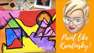 Draw and Paint an ABSTRACT design like Kandinsky [upl. by Ute755]