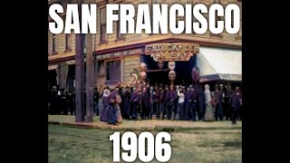 San Francisco 1906 Earthquake Aftermath enhanced and colorized [upl. by Nednal]