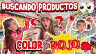 Comprando solo PRODUCTOS color ROJO 🤩  Los NIÑOS ENLOQUECEN [upl. by Marge]