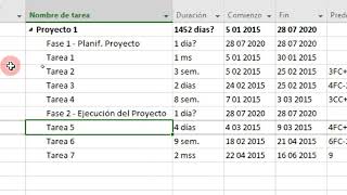 Programación de tareas y asignación de tiempos en Microsoft Project 2019 [upl. by Nerat73]