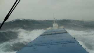 North sea Vessel in stormy weather [upl. by Otilia489]