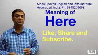 Homophones  Hear and Here English learn English spokenenglish [upl. by Wirth]