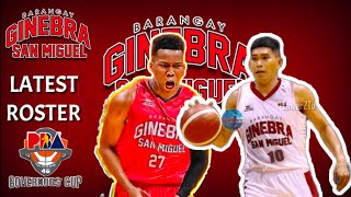 GINEBRA LATEST Line Up 2022 PBA Governors Cup Update PBA UPDATE 2022 [upl. by Dlarrej]