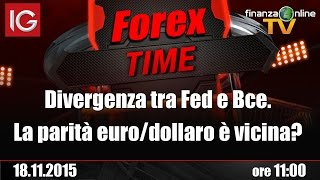 Divergenza tra Fed e Bce La parità eurodollaro è vicina [upl. by Ettelegna]