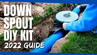 How To Install Downspout Drain Kit  French Drain Man [upl. by Sikras769]