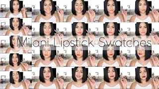 Milani Lipstick Swatches  MissTiffanyKaee [upl. by Llennaj]