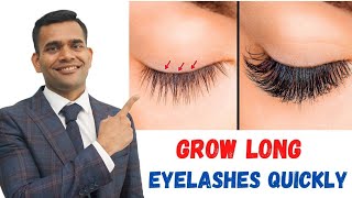 Grow long Healthy Eyelashes Quickly  How to grow thick and long eyelashes Naturally [upl. by Halyak]