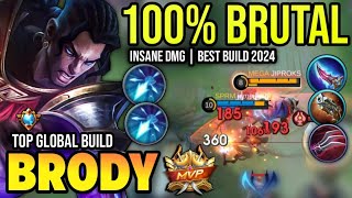 BRODY BEST BUILD 2024  TOP GLOBAL BRODY GAMEPLAY  MOBILE LEGENDS✓ [upl. by Arremat415]