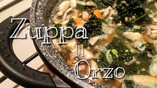 Zuppa di ORZO con porro cavolo nero carote e funghi [upl. by Nuoras800]