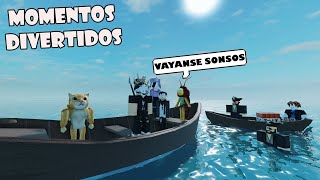 PELEA DE BARCOS INSANA  ROBLOX  PILFERING PIRATES [upl. by Ahtiekahs]