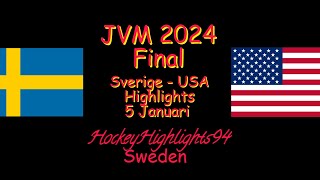 FINAL  SVERIGE  USA  JVM 2024  5 JANUARI HIGHLIGHTS [upl. by Sink]