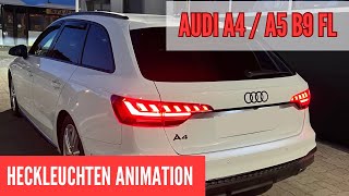 Audi A4 A5 B9 FL Heckleuchten Animation freischalten RS Animation codieren [upl. by Bremen]