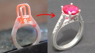 jewelry making  how to make silver rings for women [upl. by Assilim]