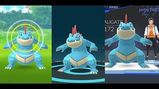 CATCH FERALIGATR POKESMON GO  EVOLUTION FERALIGATR Gym Battle [upl. by Otokam]