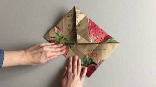 Origami GeschenkBox aus PapierTragtasche [upl. by Houlberg661]