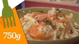 Recette de Pâtes au saumon  750g [upl. by Latreece]