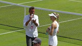 Eugenie Bouchard Interview after Match Kimberly Birrell Tennis WTA Turnier in Berlin 18 06 2023 [upl. by Range308]