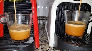 Nespresso Delonghi Essenza Mini vs Nespresso Delonghi Inissia Duel QuadHD 1440p [upl. by Deeanne]