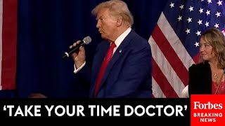 SHOCK MOMENT Medical Emergency Interrupts Trump Town Hall In Pennsylvania [upl. by Yelrahs776]