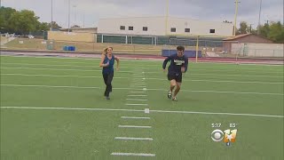 CBS 11s Brooke Rogers Races McKinney High Schools Matt Gadek [upl. by Yemorej590]