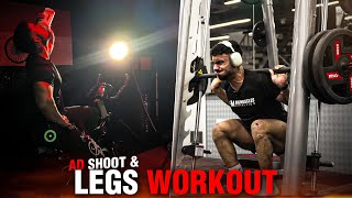 RAW LEG WORKOUT AND NEW PRODUCT LAUNCH SHOOT  12 WEEKS CUT DAY 18 [upl. by Bernardina]