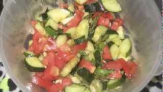 Recipe Tomato Cucumber Salad [upl. by Nnayram]