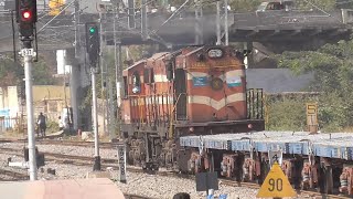 DERATED ALCO Arrival amp Departure  CLASSIC HONK amp CHUGGING  Indian Railways [upl. by Aerdnna]