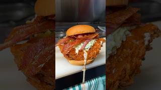 Best Buffalo Chicken Burger Ever  Blue Cheese Dressing amp Bacon [upl. by Batruk]