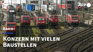 BahnProbleme Zugausfälle Baustellen hohe Löhne  AFP [upl. by Murvyn]