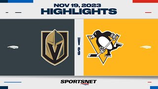 NHL Highlights  Golden Knights vs Penguins  November 19 2023 [upl. by Lonyer]