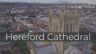 Hereford Cathedral Filmed by Drone [upl. by Ellenyl220]