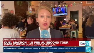 Présidentielle 2022  les résultats des élections vues de New York • FRANCE 24 [upl. by Esinet]