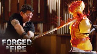 Forged in Fire Barbarian Spatha BUTCHERS the Final Round Season 7  History [upl. by Aduh97]