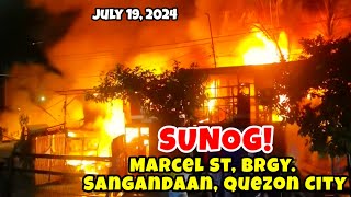 Sunog sa Marcel St Brgy Sangandaan Quezon City July 19 2024 at the morning [upl. by Drhcir269]