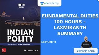 L19 Fundamental Duties  100 Hours  Laxmikanth Summary  UPSC CSEIAS 2020  Sidharth Arora [upl. by Hamil664]